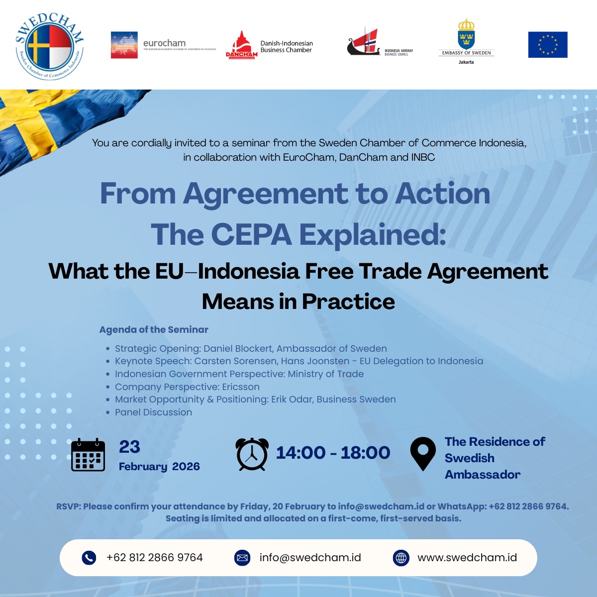 Invtation to seminar about the EU-CEPA